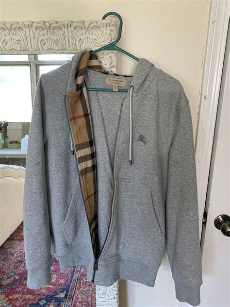 burberry fordson fleece hoodie 390.00 l pale grey melange